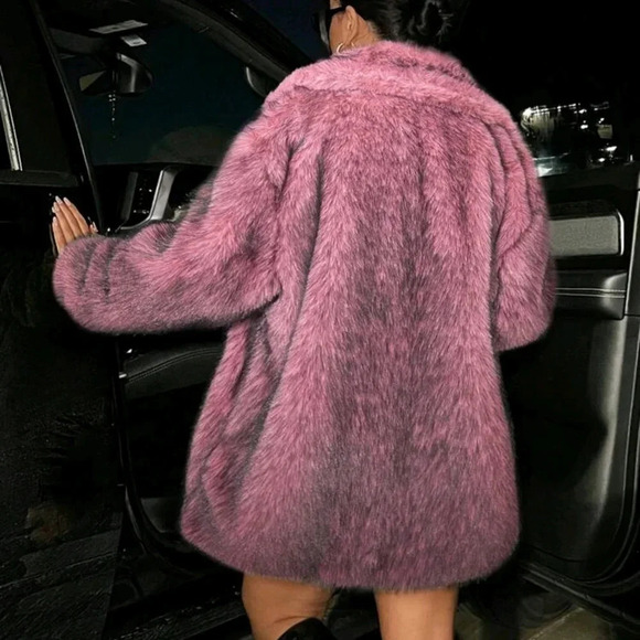 Sexy Open Front Fuzzy Coat Winter Clothes - Picture 2 of 5